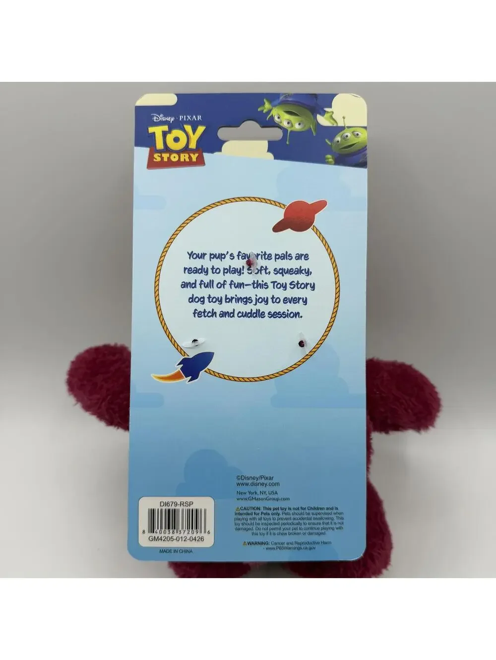 Dog Toy Squeaker Plush Disney Pixar Toy Story Lotso Huggin Bear Squeaky NEW